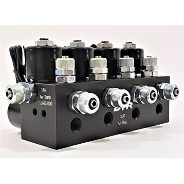 Imagem de Bloco 8 Válvulas Solenoides 8mm Dvr 12v Para Suspensão A Ar