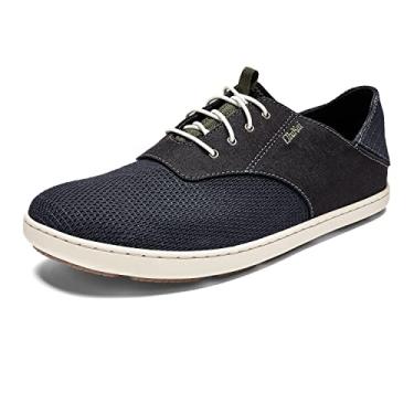 Imagem de OLUKAI Nohea Moku Tênis masculino, tênis para o dia todo, sem cadarços e estrutura elástica, malha respirável e solas de borracha para todos os climas, Preto/preto, 44