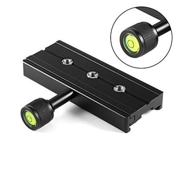 Imagem de Senyar Placa de liberação rápida, braçadeira de placa de liberação rápida de liga de alumínio com orifício de parafuso de 0,6 cm 3/8" para Arca Swiss RSS Tr (preto)