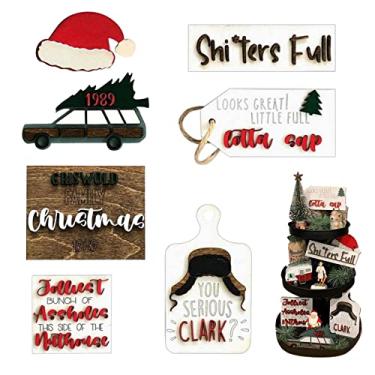 Imagem de 2 Pcs bandeja outono para cafazenda - bandeja Natal em camadas para cozinha, casa, sala estar - Placas decorativas vintage para casamento inverno, A/r