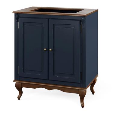 Imagem de Balcão Cooktop Com 2 Portas E 1 Prateleira Hannover Azul