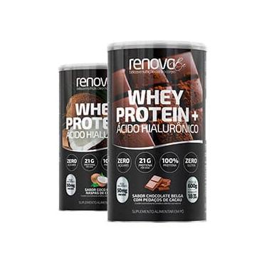 Imagem de Whey Protein Renova Be+Ácido Hialurônico Loja Oficial 2 unid (CHOCOLATE - COCO)