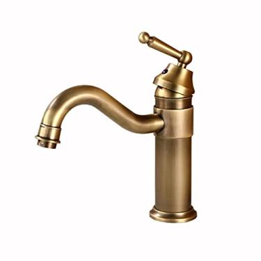 Imagem de LIDON Torneira para pia de banheiro torneira de banheiro antiga torneira de 360° para pia de banheiro girar torneira da bacia pia do banheiro para pátio, antigo A (cor: antigo A)