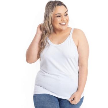 Imagem de Regata Plus Size Camisa Blusa Alcinha Atacado Feminina Verão - Vtm