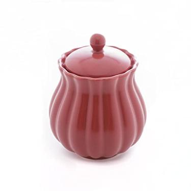 Imagem de Açucareiro de Porcelana Pétala Vermelho Matt 10,5cm x 8,5 cm - Wolff