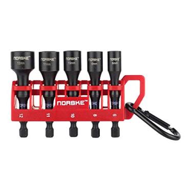 Imagem de Norske Tools NIBPI651 Conjunto de porcas magnéticas de torção de impacto (6 mm, 8 mm, 10 mm, 11 mm, 12 mm)