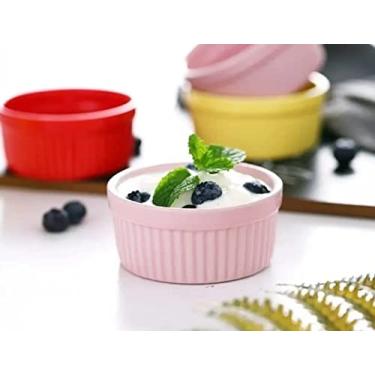 Imagem de Kit 2 Ramekin Cerâmica Colorido 50ml Molheira Potinho