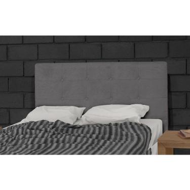 Imagem de Cabeceira Estofada Para Cama Box Casal 160cm Amassado Cinza