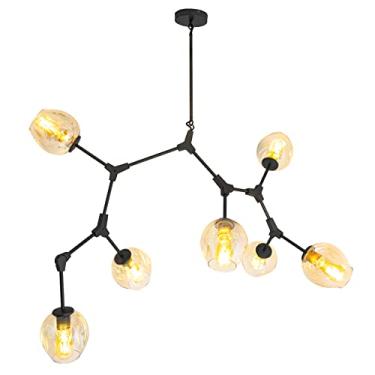 Imagem de Pendente Bella Iluminação Orbe No Voltagev Preto/Champagne