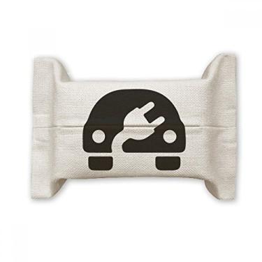 Imagem de Plus Minus Sign Energy Veículos Protege o meio ambiente Capa de papel para lenços faciais Bolsa de linho de algodão