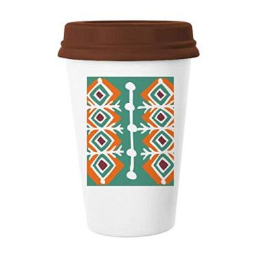 Imagem de Caneca de cerâmica com estampa verde Totems do México Civilização Antiga Copo de Café Copo de Cerâmica
