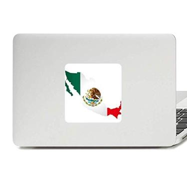 Imagem de Adesivo de vinil verde vermelho mapa do México emblema águia comer cobra decalque vinil paster laptop decoração PC
