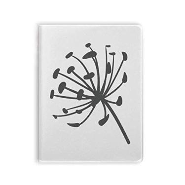 Imagem de Caderno de silhueta de flores de dente-de-leão Diário capa macia Diário