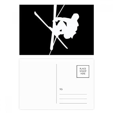 Imagem de Skateboarding — Conjunto de cartão postal preto esportivo para aniversário, cartão de agradecimento