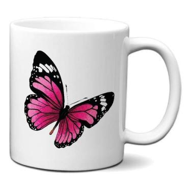 Imagem de Caneca Borboleta Rosa Presente Criativo Personalizado