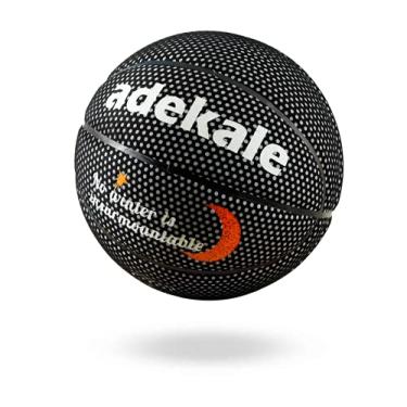 Imagem de Bolas de basquete tamanho 7 da adekale, bolas de basquete masculinas que brilham no escuro, sem bateria, fluorescente, brilhante, bola de basquete, tamanho e peso oficiais (tamanho 7), presente de argola com bomba para homem, adolescentes