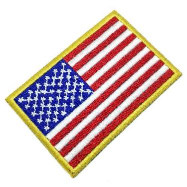 Imagem de Bandeira Eua Estados Unidos Da América Patch Bordado - Br44