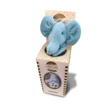 Imagem de Naninha Hsc Plush Algodão Elefante Azul
