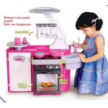 Imagem de Cozinha Infantil Completa Fogão Geladeira Pia Sai Agua - Cotiplás