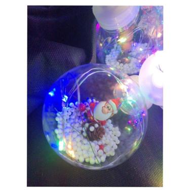 Imagem de Pisca Pisca Natalino Cordão 8 Bolas 8Cm Com 100 Leds 4 Metros Fio De Fada Bivolt 29236