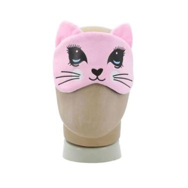 Imagem de M?scara Descanso Para Dormir Com Gel Relaxante Tecido Confort?vel Tem?tico Bichinhos Presentes Criativos (Gatinho Rosa C?lios)