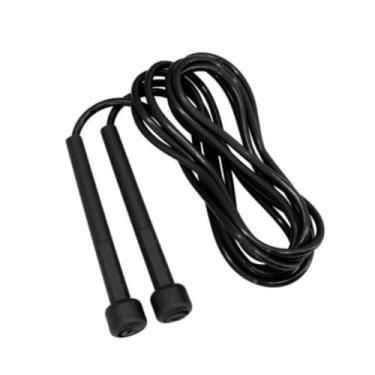 Imagem de Corda de Pular Ajustavel em PVC Preta Para Treino Funcional Exercícios e Academia