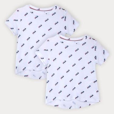 Imagem de Camiseta Infantil Fila Full Print Menina 2 Peças