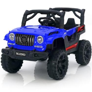 Imagem de Mini Jipe Elétrico Infantil Carro Motorizado Azul 12V - Bang Toys
