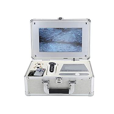 Imagem de Analisador de cabelo da pele, 10 Polegada 50x/200x lente lcd microscópio digital detector de couro cabeludo scanner folículo capilar óleo umidade ampliação detector testador de pigmento de p