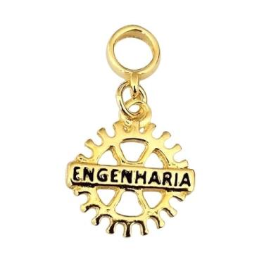Imagem de Berloque Símbolo da Engenharia Banhado a Ouro 18k