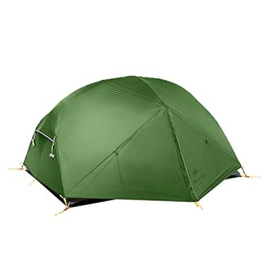 Imagem de Naturehike Mongar Barraca de acampamento para mochila para 2 pessoas, leve, 3 estações, impermeável, para caminhada, fácil configuração, camada dupla para caça, ao ar livre, montanhismo, viagem com