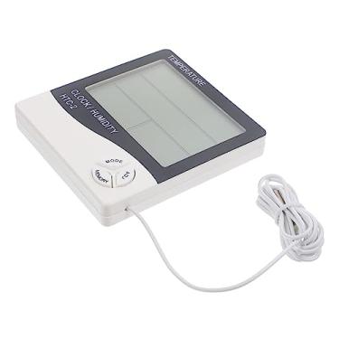 Imagem de Didiseaon 2 Conjuntos termômetro higrômetro digital aquário lcd digital monitores geladeira medidor de temperatura digital higrômetro eletrônico cristal líquido banheira plástico