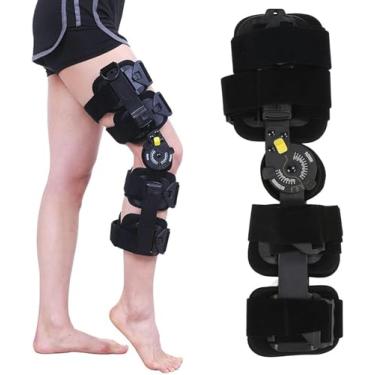 Imagem de CHONGHAN Joelheira Articulada, Imobilizador de Joelho Ajustável para Lesões ACL, MCL e PCL, Suporte de Joelho Pós-operatório, Estabilizador de órtese para Perna Direita ou Esquerda