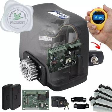 Imagem de Kit Motor Rossi Dz Nano Turbo 6m Crem 2 Control Portão 600kg