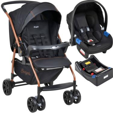 Imagem de Carrinho com Bebe Conforto Base Burigotto Rio K Preto Cobre