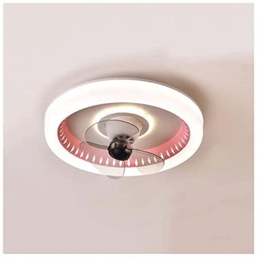 Imagem de Ventilador de Teto Luz de ventilador de teto LED regulável, ventilador de teto de montagem embutida sem lâmina fechado de perfil baixo, luminária de teto para sala de estar quarto Lustre