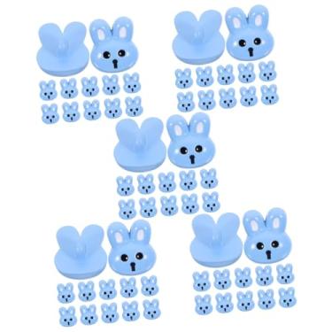 Imagem de Operitacx 60 Peças botões de coelho azul blue botões de suéter botões de moda botões de DIY decorar decoração botões de resina botões de costura de moda fivela de cor Acessórios