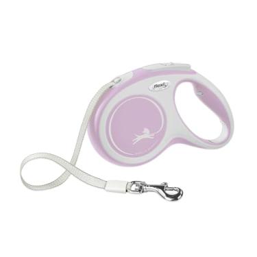 Imagem de (Medium, 4.9m, New Comfort Tape Leash, Pink) - NEW: Flexi New Comfort Tape Leash XS - L