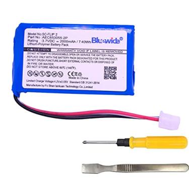 Imagem de CAESEAYORK Bateria de substituição de 2000 mAh para JBL Flip 2 (2013), Flip II (2013), serve para AEC653055-2P