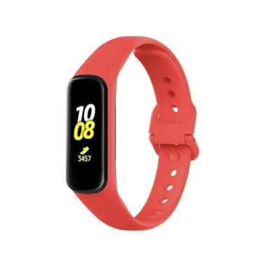 Imagem de Pulseiras de silicone NSmart compativeis com Galaxy Fit2 SM-R220 (R220, Vermelha)