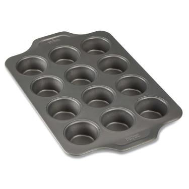 Imagem de All-Clad Forma de muffin antiaderente Pro-Release com 12 xícaras, segura para forno, meia folha, forma de biscoito, forma de muffin, forma de resfriamento e assadeira, forma de bolo redonda, forma de