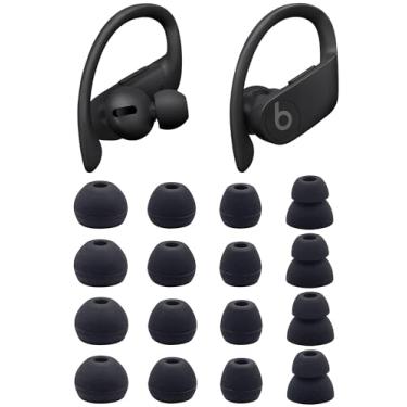 Imagem de Pontas auriculares de substituição compatíveis com fones de ouvido Powerbeats Pro, 8 pares P/M/G/D, 4 tamanhos, pontas de silicone macio – Preto 23