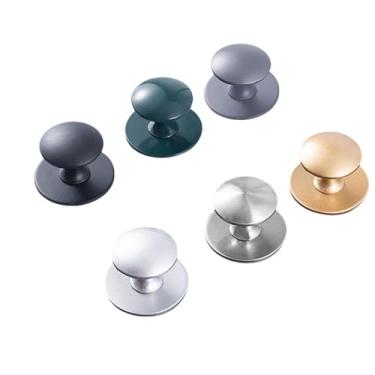 Imagem de Puxadores de porta de vidro para gaveta de furo único estilo de aço inoxidável puxadores de guarda-roupa com ganchos de parede adesivos, prata