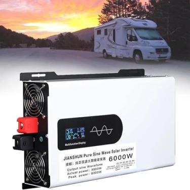 Imagem de Inversor de energia de onda senoidal pura 5000w/6000w/8000w/10000w/12000w 12v/24v/48v/60v/72v/96v para 110v/220v carregador ac, inversor solar de baixa frequência fora da rede, 6000w, 72v a