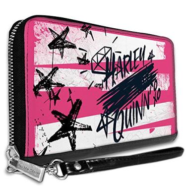 Imagem de Buckle-Down Carteira feminina de poliuretano com zíper retangular - Aves de Rapina, 19 x 11,4 cm