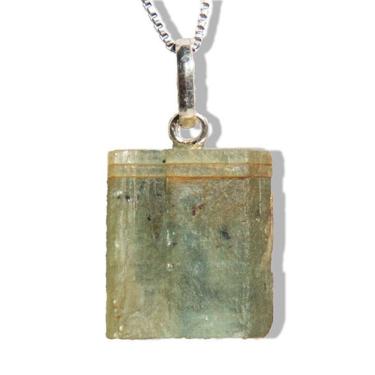 Imagem de Colar Cianita Verde Canudo Pedra Natural Pino Prata 950