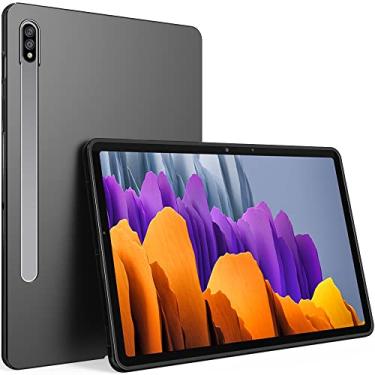 Imagem de Capa para Galaxy Tab S7 e S8 de 11 polegadas 2020 e 2022, capa protetora de silicone de borracha macia de TPU fosco com design fino Puxicu para tablet Samsung Galaxy Tab S7 e S8 de 11 polegadas -