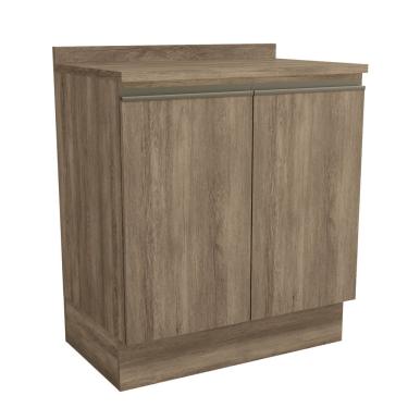 Imagem de Balcão 80cm Kappesberg Maxxi com Tampo - CB334 - Nogal