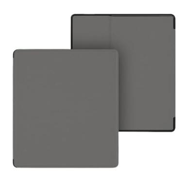Imagem de Capa Compatível com Kindle Oasis - Auto Hibernação - Fecho Magnético (Não compatível com Kindle 11ª Geração e Kindle Paperwhite) (Cinza Escuro)