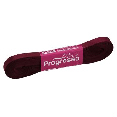 Imagem de  Fita de Cetim Progresso Face Simples, 10m, 7mm, Marsala - CF001.1355